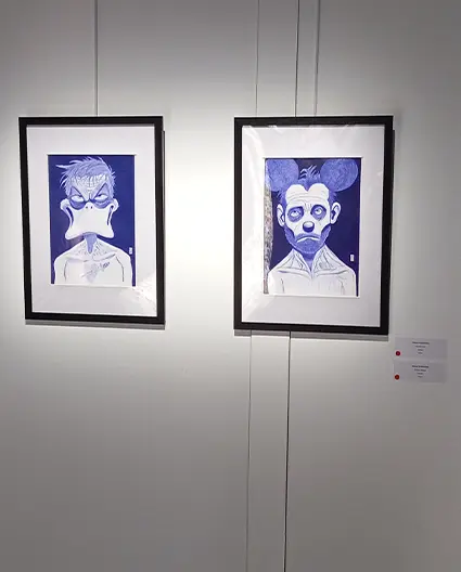 Exposition Art Talents à Guyancourt - Dessins au stylo Bic de Mikl