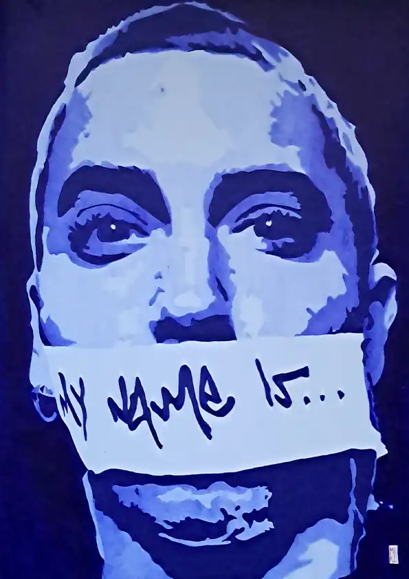 Eminem portrait au stylo Bic. Format A3