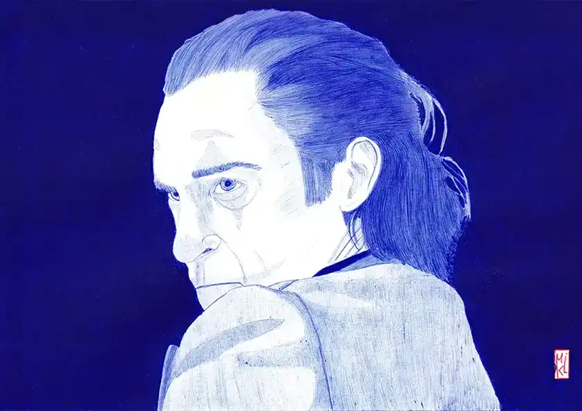 Portrait du Joker version 2019 au stylo Bic