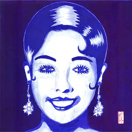 Portrait de Joséphine Baker au stylo Bic