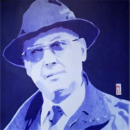Raymond Reddington, le héros de la série BlackList - Portrait au stylo Bic