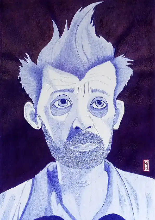  Tintin - Dessin au stylo Bic